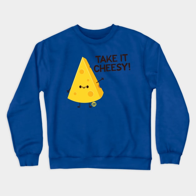 CHEESY Crewneck Sweatshirt by toddgoldmanart